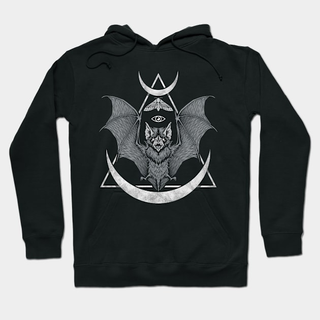 Occult Bat Hoodie by Deniart